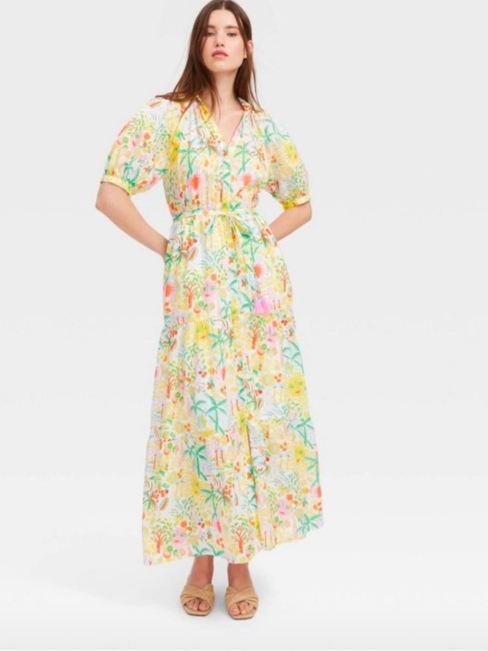 Roller Rabbit Women's Vacation Short Sleeve Maxi Dress - XS